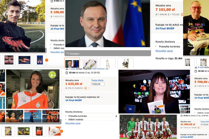 Aukcje gwiazd na WOŚP