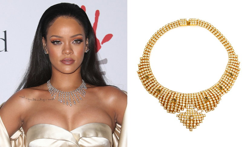 Rihanna, naszyjniki w rozmiarze XXL