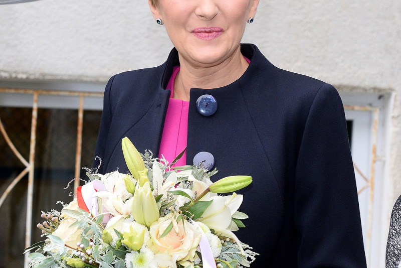 Agata Duda i królowa Matylda w szkole