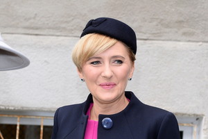 Agata Duda i królowa Matylda w szkole
