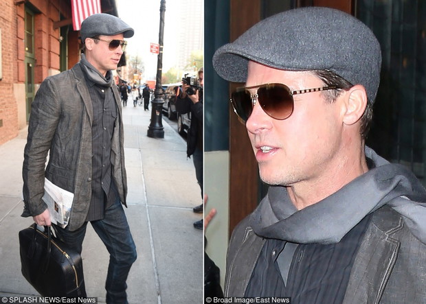 Brad Pitt w obiektywie paparazzi w Nowym Jorku
