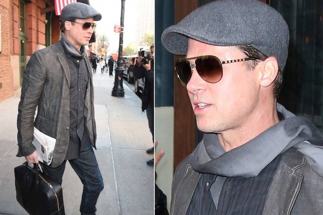 Brad Pitt w obiektywie paparazzi w Nowym Jorku