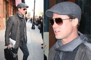 Brad Pitt w obiektywie paparazzi w Nowym Jorku