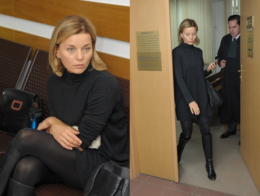 Małgorzata Foremniak z córką w sądzie