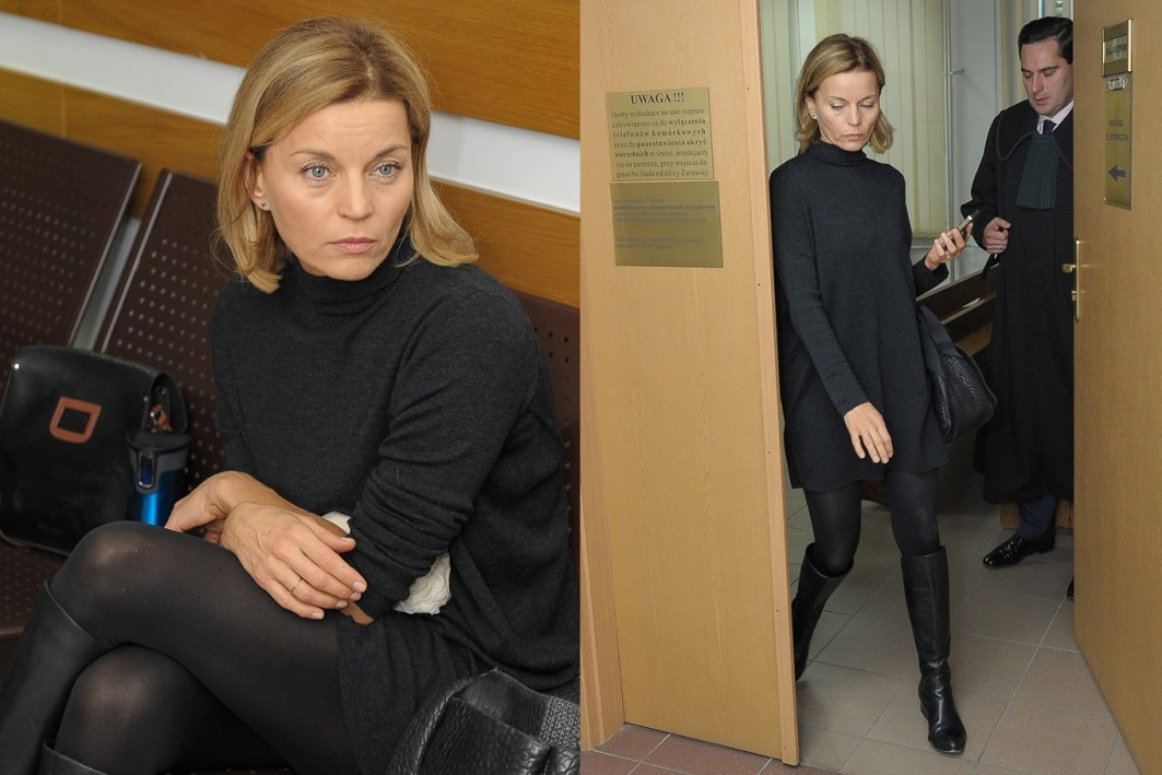 Małgorzata Foremniak z córką w sądzie