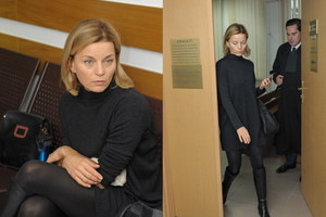 Małgorzata Foremniak z córką w sądzie