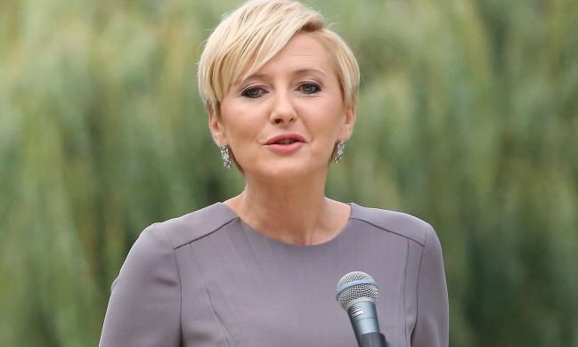 Agata Duda na Narodowym Czytani "Lalki"