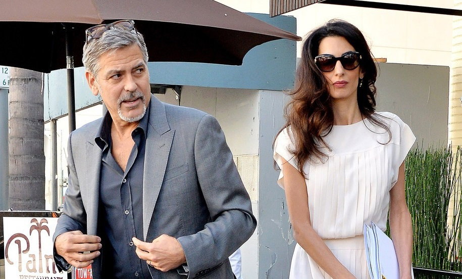 Geroge Clooney i jego żona przyłapani przez fotoreporterów