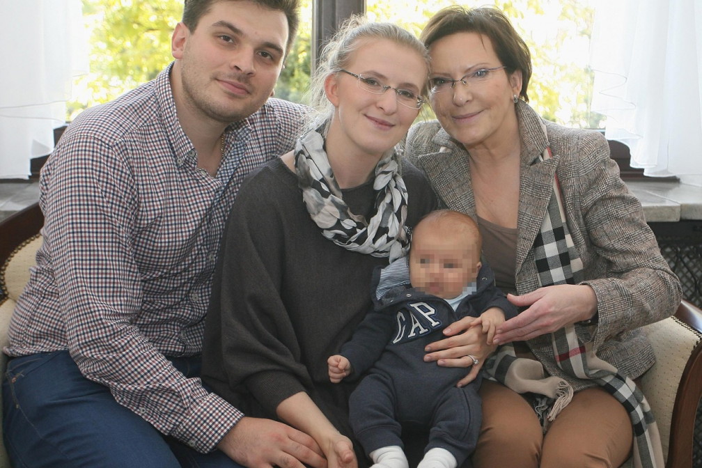 Ewa Kopacz z rodziną