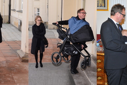 Andrzej Chyra z partnerką Pauliną i synkiem