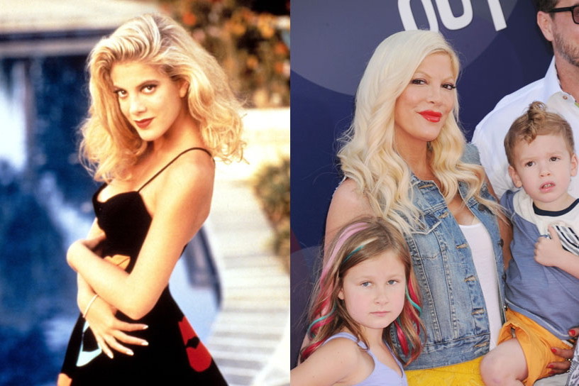 Tori Spelling w beverly hills z dziećmi