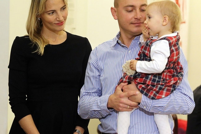 Sylwia Gruchała z mężem Markiem Bączkiem