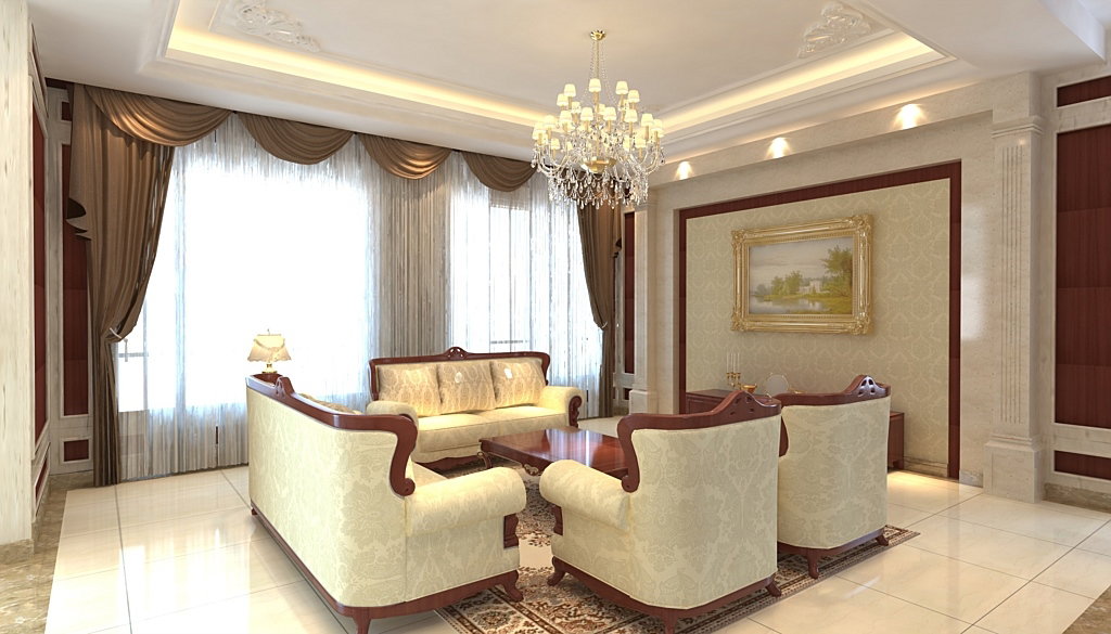 salon z oknami