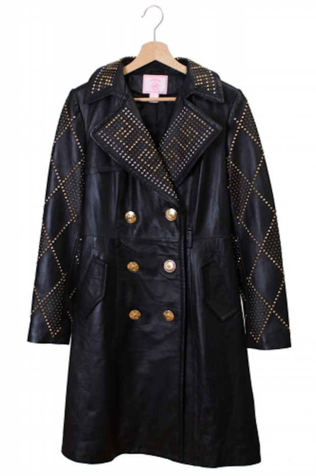 Skórzany płaszcz Versace, 2492 zł
