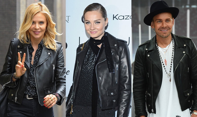 Maja Sablewska, Małgorzata Socha, Dawid Woliński w kurtce marki Saint Laurent