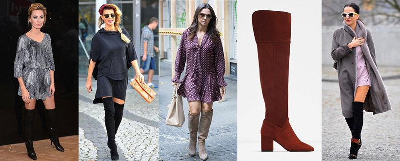 Trend: wysokie kozaki - Agnieszka Hyży, Edyta Górniak, Kinga Rusin, Justyna Steczkowska