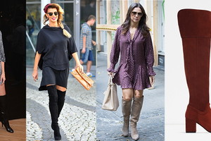 Trend: wysokie kozaki - Agnieszka Hyży, Edyta Górniak, Kinga Rusin, Justyna Steczkowska