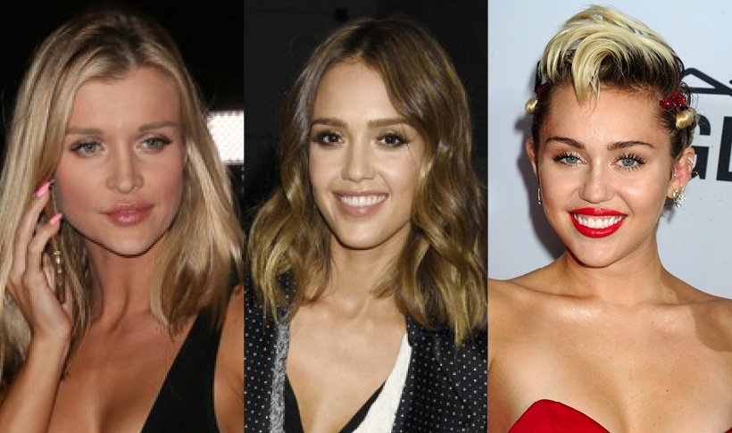 Twarze Miley Cyrus, Joanna Krupa, Jessica Alba