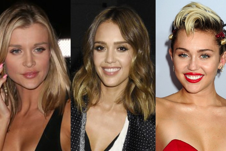 Twarze Miley Cyrus, Joanna Krupa, Jessica Alba