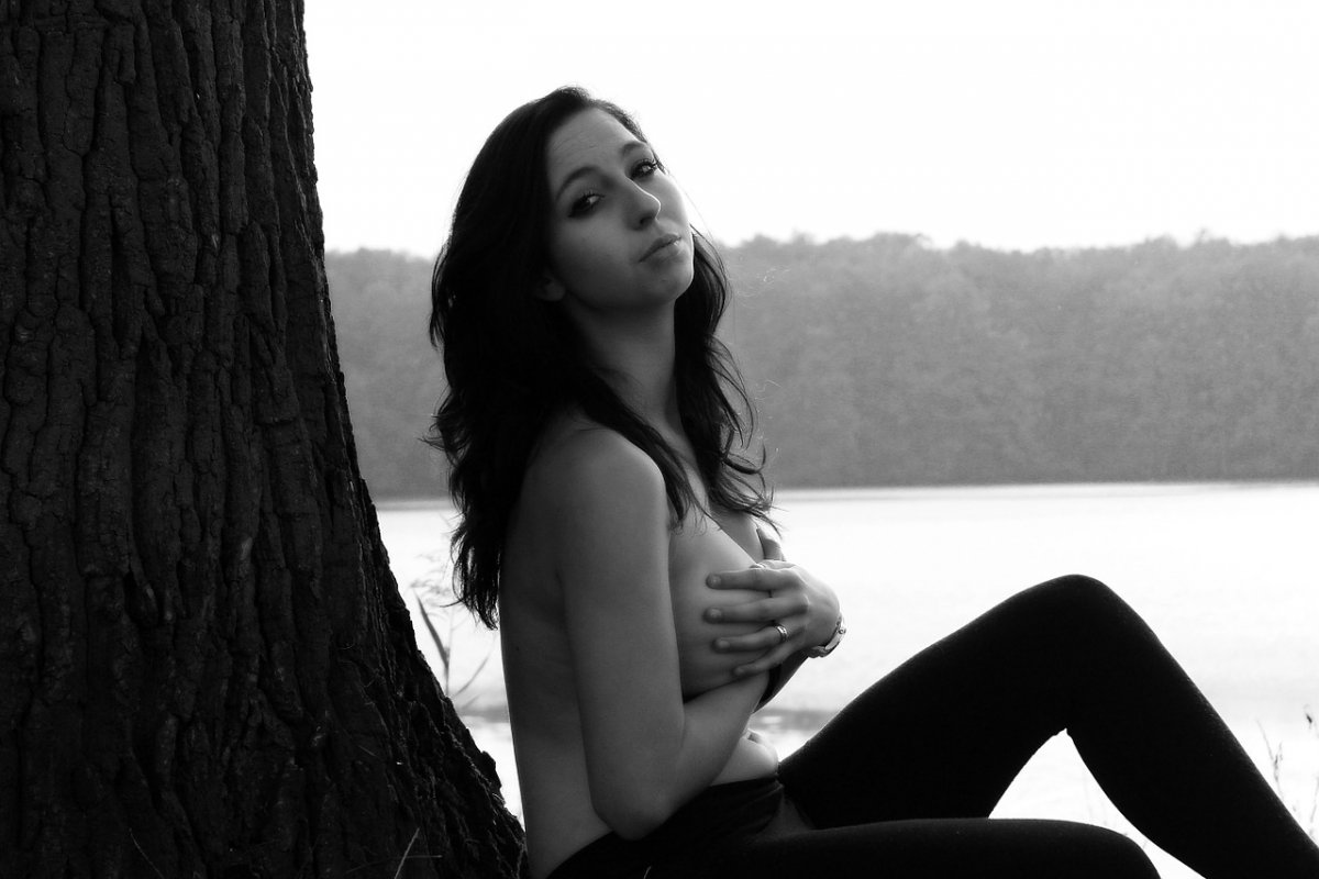Kobieta topless