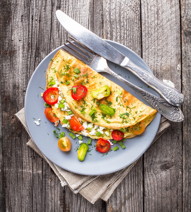 Omelette with vegetables