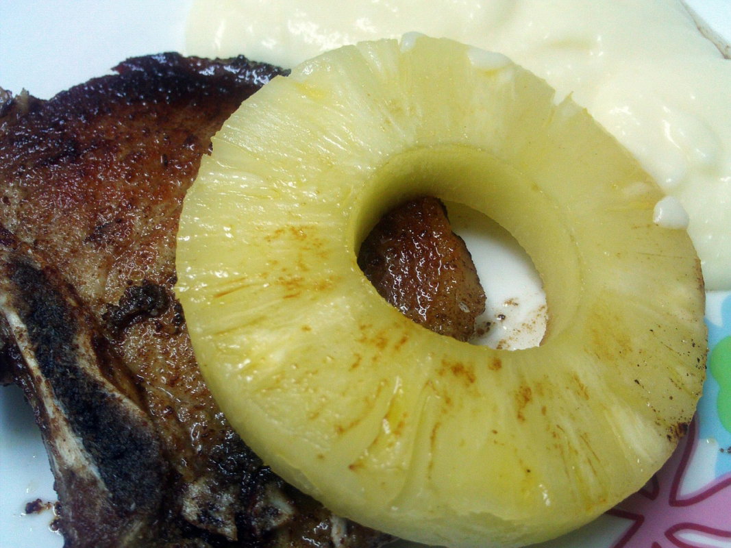 schabowy i ananas