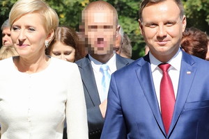 Agata Duda i Andrzej Duda na dożynkach w Spale