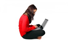 Dziewczyna laptop