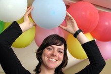 Kobieta z balonami