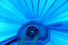 łóżko w solarium
