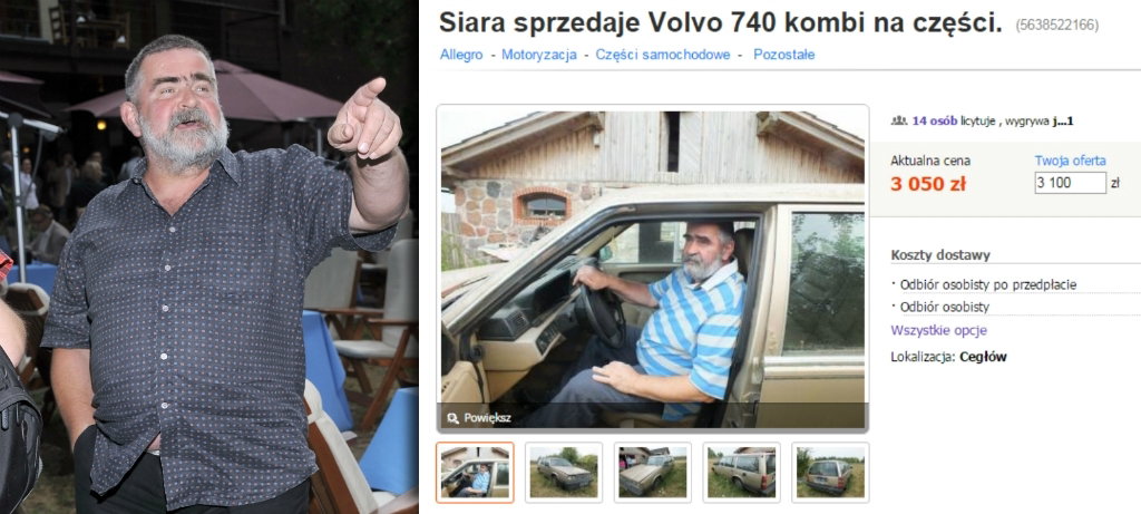 Janusz Rewiński licytuje auto - chcesz auto Siary?