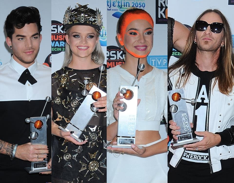Eska Music Awards 2015 zwyciężcy Adam Lambert, Margaret, Natalia Nykiel, Video