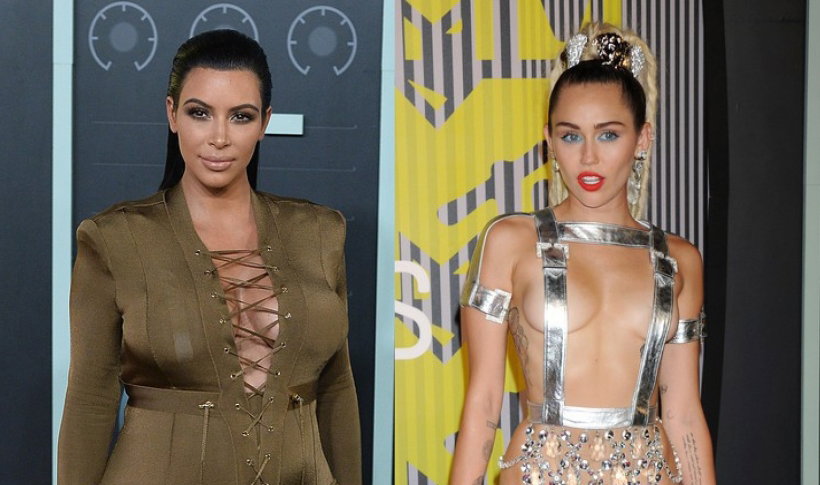 Kim Kardashian, Miley Cyrus, MTV Video Music Awards 2015