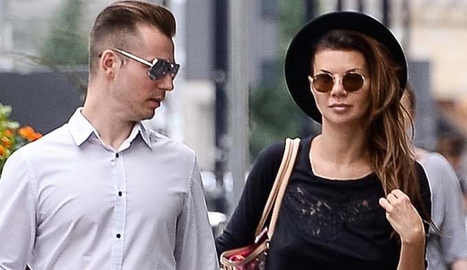 Edyta Górniak na spacerze z Michałem Nocnym