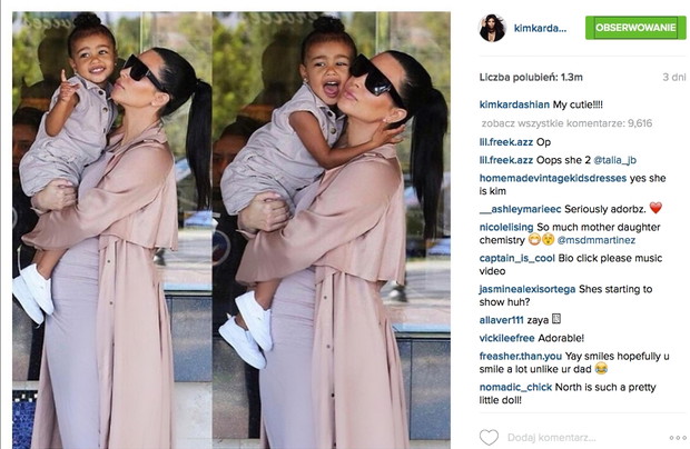 North West z mamą - Kim Kardashian