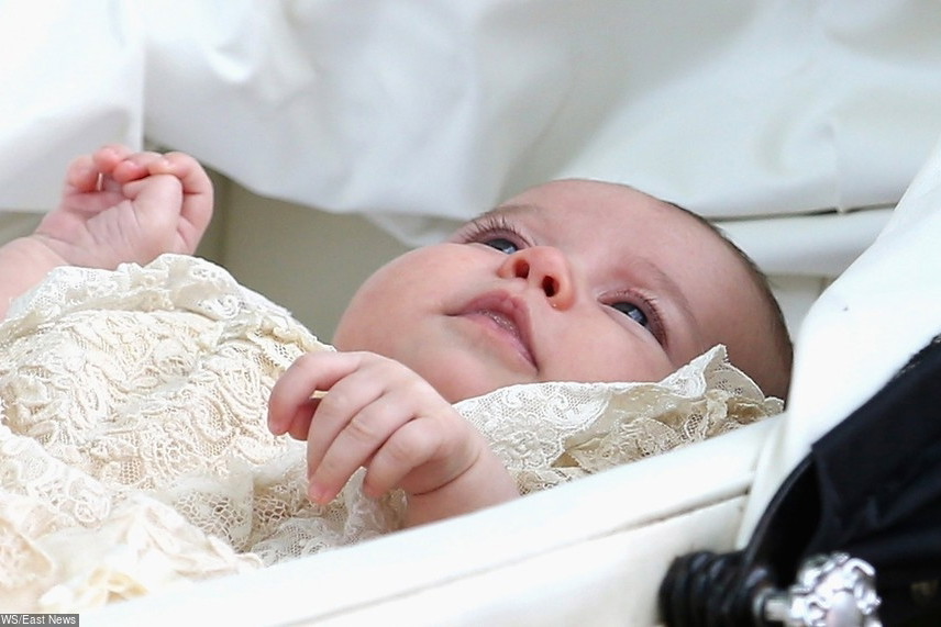 Księżniczka Charlotte w drodze na chrzest