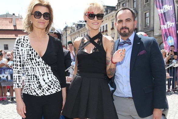 Małgorzata Foremniak, Agnieszka Chylińska i Agustin Egurrola na castingu do "Mam talent"