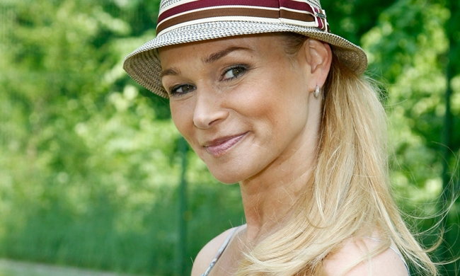 Ewa Pacuła z córkami na pikniku Vivat Mama!