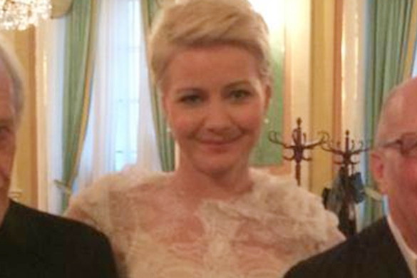 Ciężarna Małgorzata Kożuchowska podczas kanonizacji