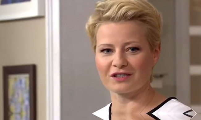Ciężarna Małgorzata Kożuchowska na planie Rodzinka