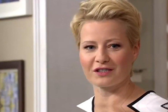 Ciężarna Małgorzata Kożuchowska na planie Rodzinka