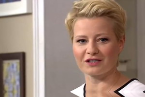 Ciężarna Małgorzata Kożuchowska na planie Rodzinka