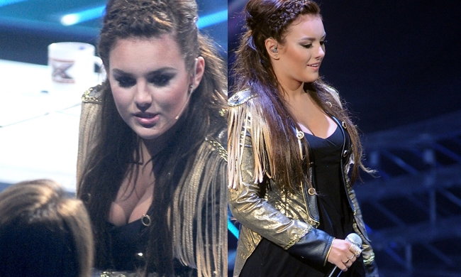 Cycki Ewy Farnej. Ewa Farna piersi. Ewa Farna w drugim odcinku X-Factora na żywo. Biust Ewy Farnej