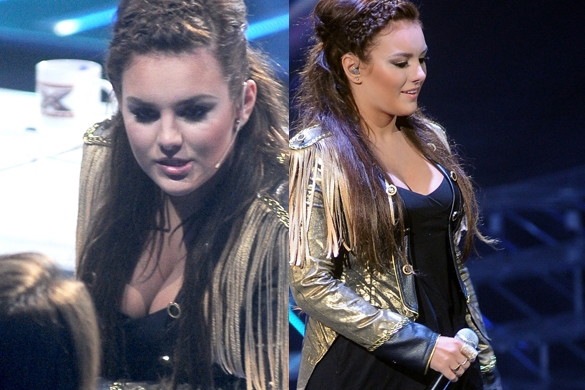 Cycki Ewy Farnej. Ewa Farna piersi. Ewa Farna w drugim odcinku X-Factora na żywo. Biust Ewy Farnej