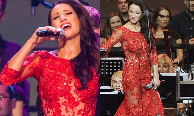 Justyna Steczkowska na koncercie Placido Domingo