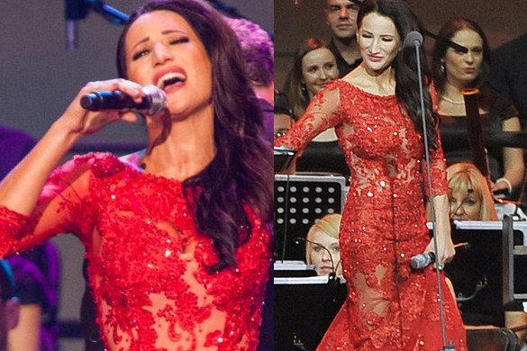 Justyna Steczkowska na koncercie Placido Domingo