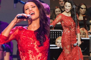 Justyna Steczkowska na koncercie Placido Domingo