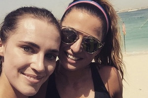 Michalina z Top Model z Anną Lewandowską