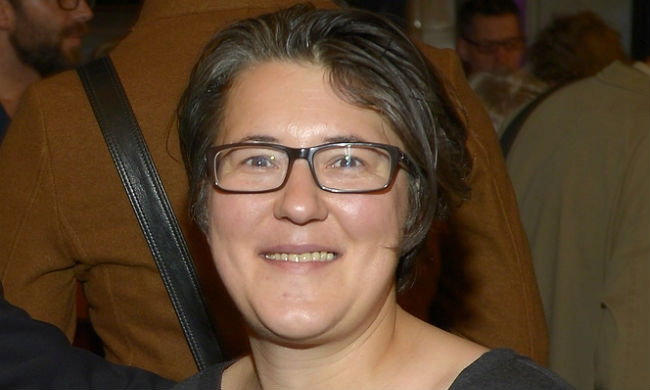 Katarzyna Adamik z dziewczyną na premierze sztuki