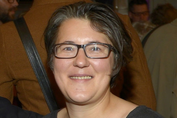 Katarzyna Adamik z dziewczyną na premierze sztuki